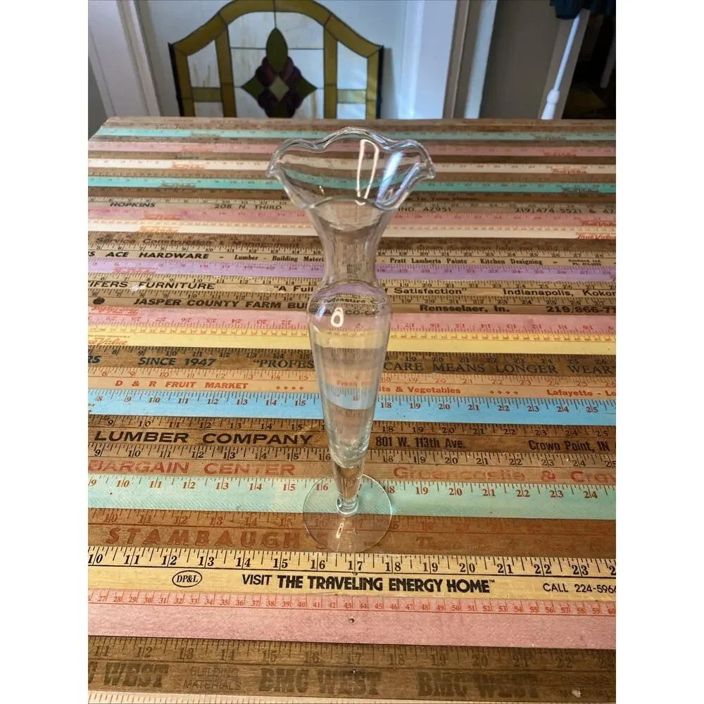Princess House 10” Crystal Bud Vase - Heritage pattern #491, Retired